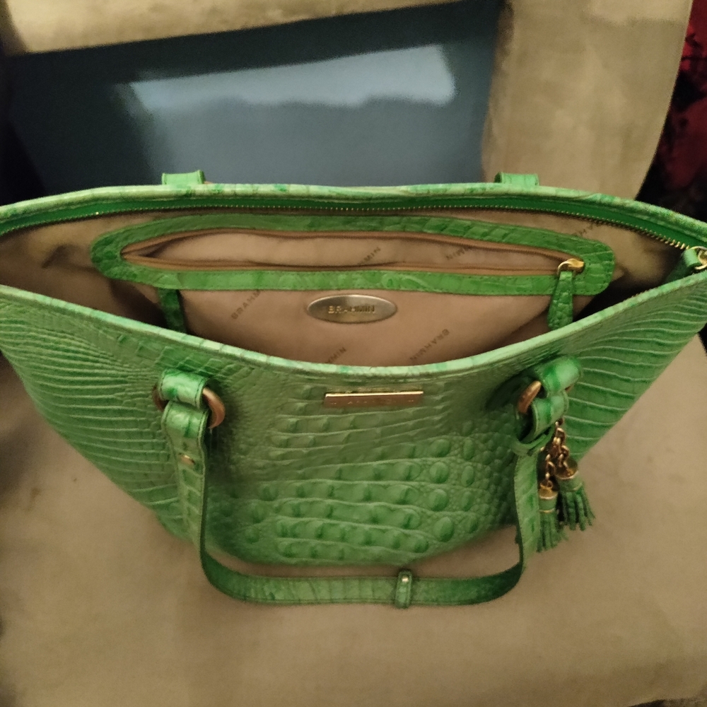 Lime Brahmin Tote